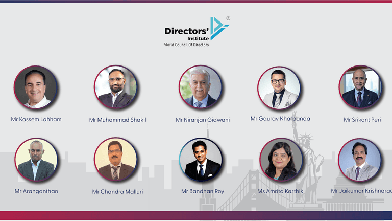 "Top 10 Emerging Directors of the Month recognized by Directors' Institute for exceptional governance and leadership across industries."
