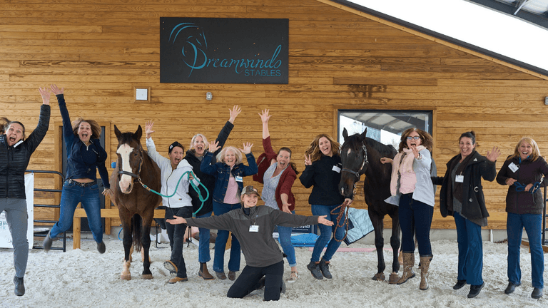 Dreamwinds Equine Assisted Learning facilitates corporate team-building using horses, fostering leadership, communication, and collaboration through experiential, ground-based exercises in North Carolina.