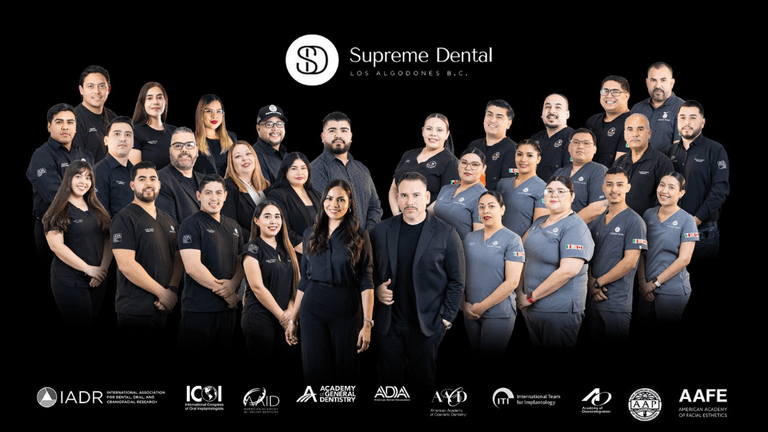 Modern dental clinic team treating patient with advanced technology, emphasizing certified care, transparency, trust, and high-quality dental tourism experience in Los Algodones.