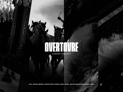 "Overtoure luxury concept branding showcasing opulence, exclusivity, and emotional connections in curated experiences for high-net-worth individuals worldwide."