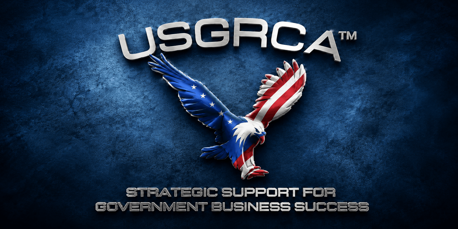 USGRCA logo featuring a patriotic eagle and the tagline for government business support.