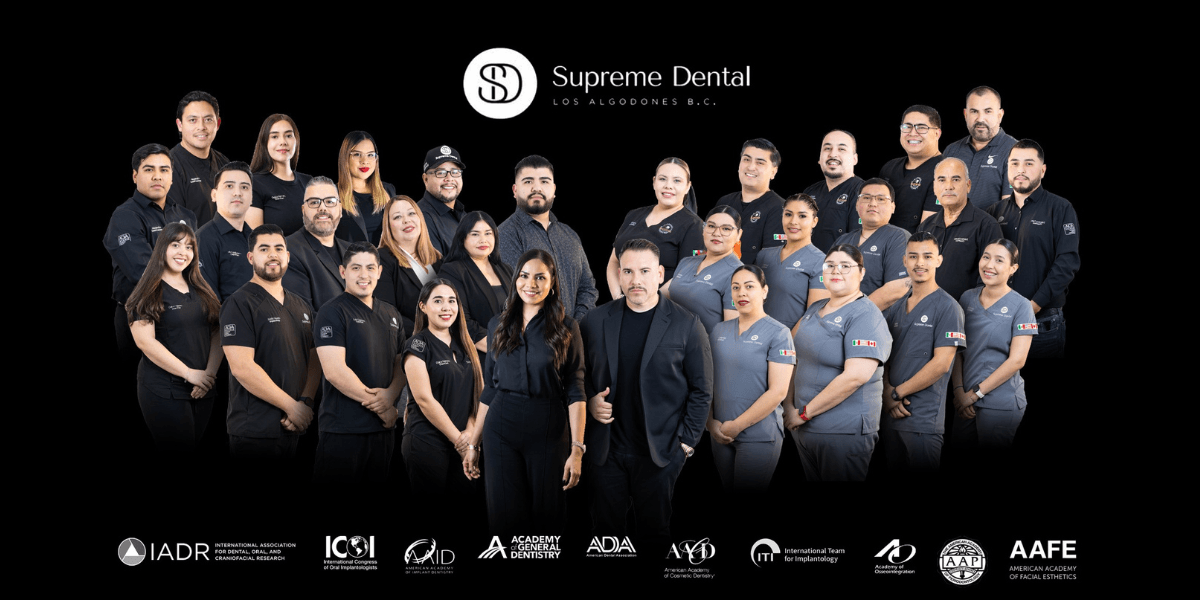 Modern dental clinic team treating patient with advanced technology, emphasizing certified care, transparency, trust, and high-quality dental tourism experience in Los Algodones.