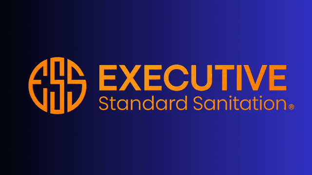 Logo of Executive Standard Sanitation featuring an orange and navy color scheme