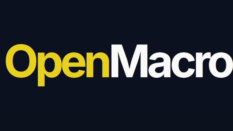 OpenMacro branding image highlighting its mission to democratize access to institutional-grade macro trading strategies.