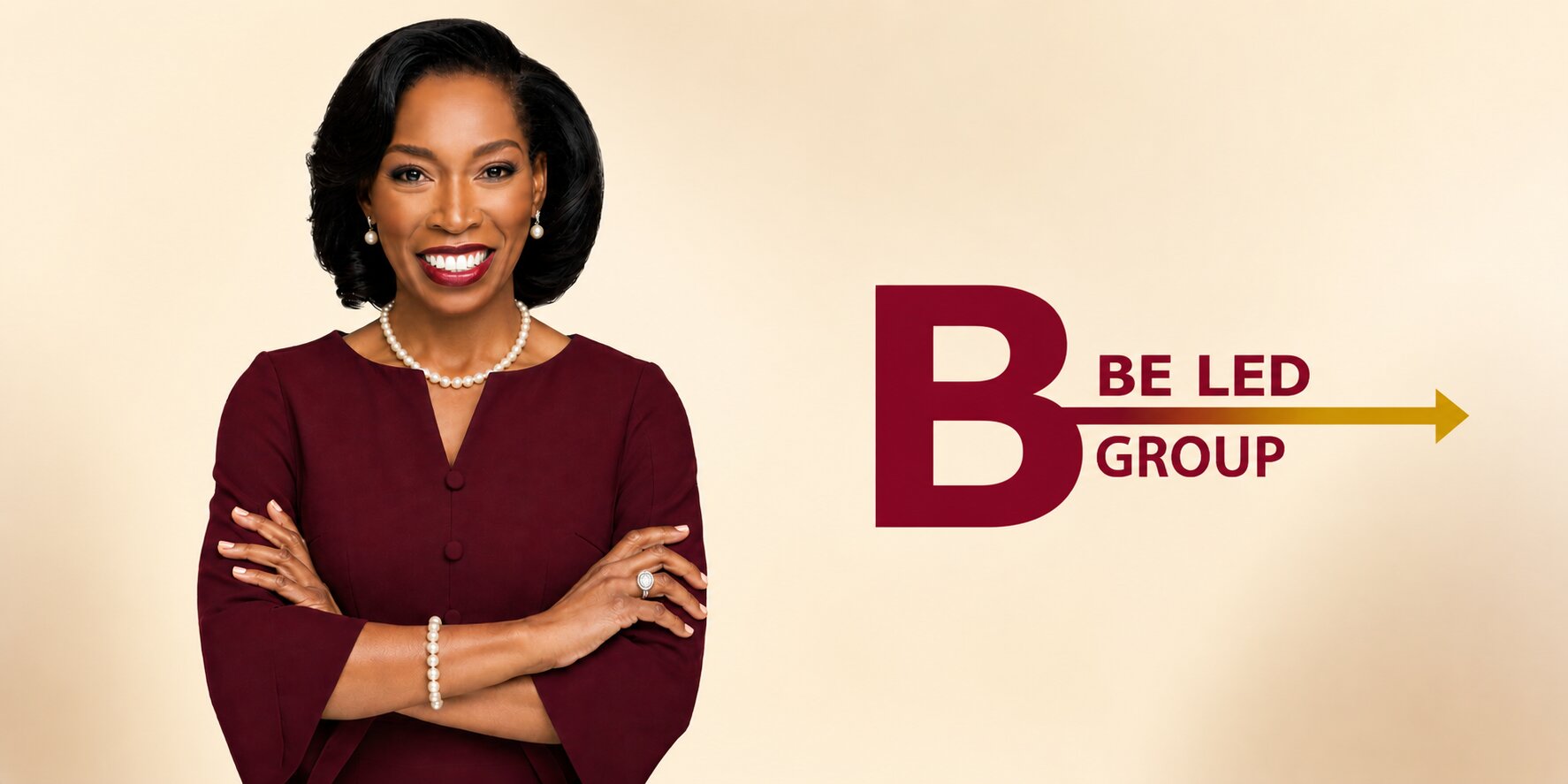 Dr. Sharon S. Lewis beside The BE LED Group logo, representing leadership development and executive coaching.