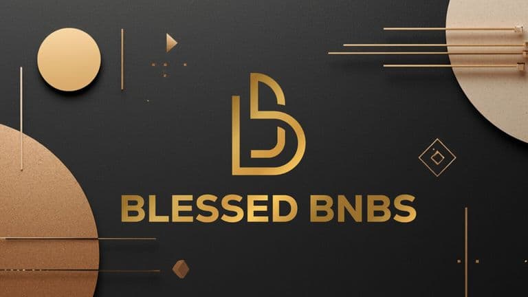Blessed BNBS logo on a black background, representing a luxury vacation rental brand focused on data-driven management.