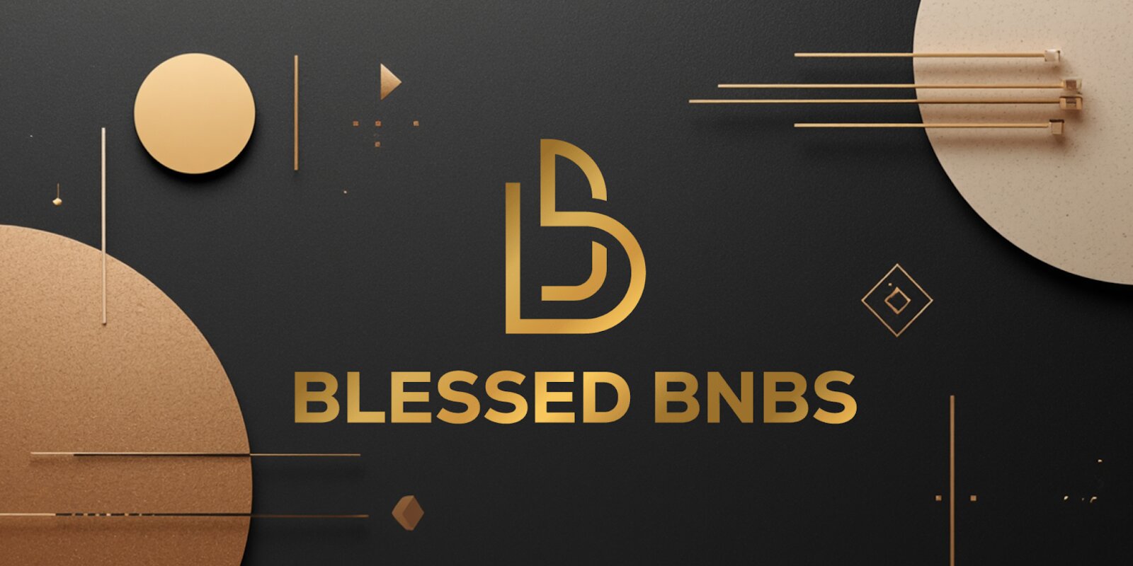 Blessed BNBS logo on a black background, representing a luxury vacation rental brand focused on data-driven management.