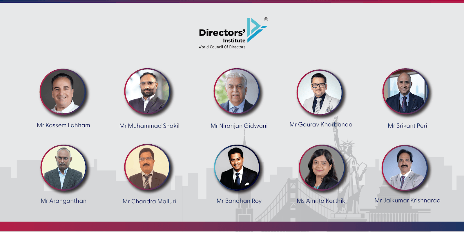 "Top 10 Emerging Directors of the Month recognized by Directors' Institute for exceptional governance and leadership across industries."