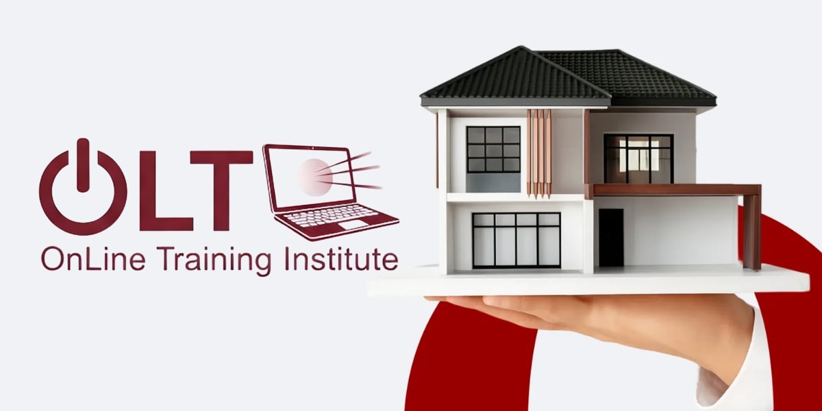 OnLine Training Institute logo with a model house and laptop symbolizing flexible online education in insurance and real estate.