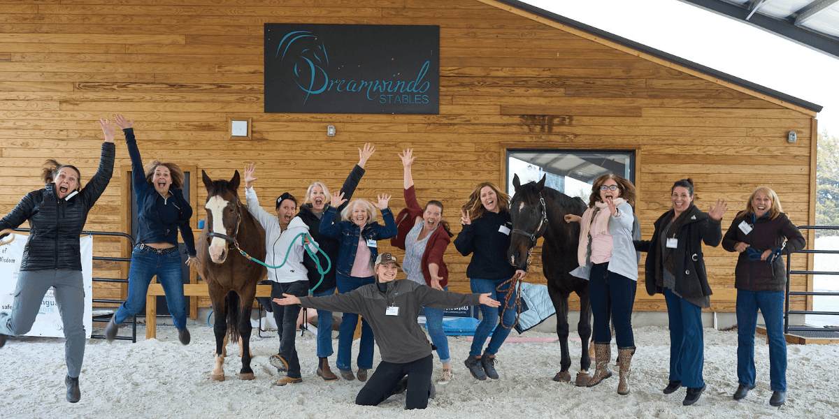 Dreamwinds Equine Assisted Learning facilitates corporate team-building using horses, fostering leadership, communication, and collaboration through experiential, ground-based exercises in North Carolina.